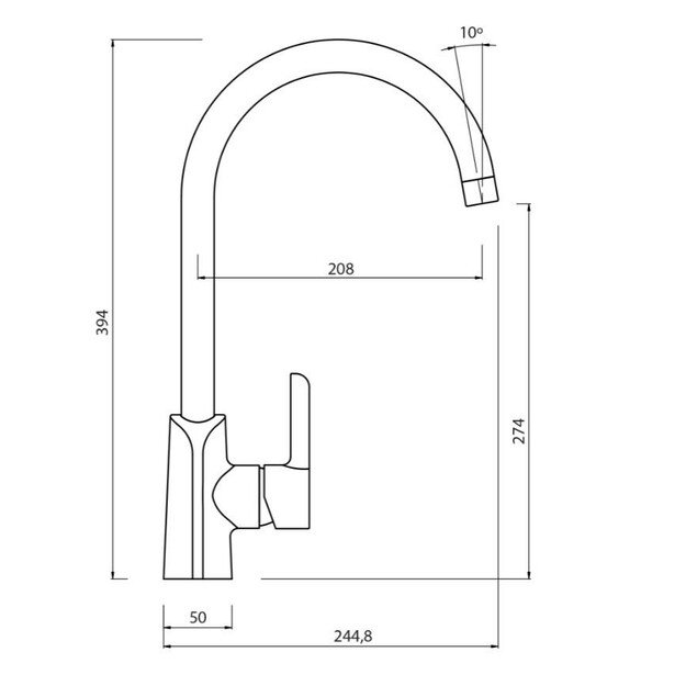 Virtuvinis maišytuvas Aquasanita 5523JG-601 2