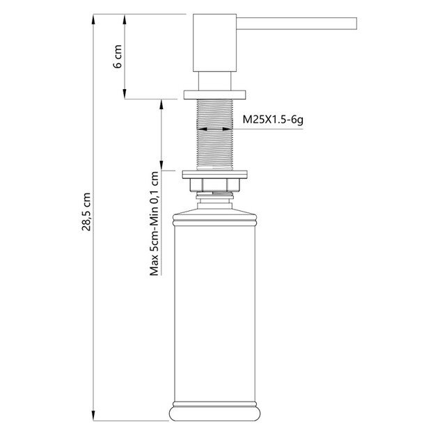 Dozatorius Quadron EMMA MFT002-PVDG, aukso 1