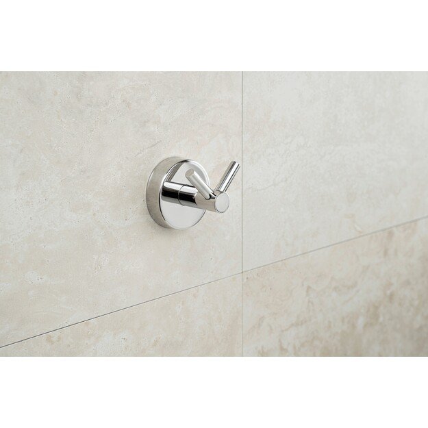 Dvigubas rankšluosčių kabliukas Kapitan UNO 12 02, chromo 2