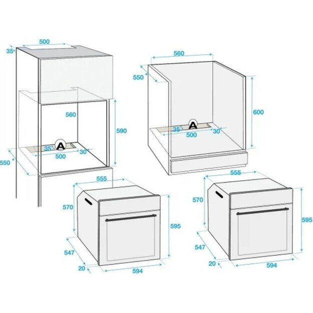 Įmontuojama orkaitė Beko BBIE17300BMP 1