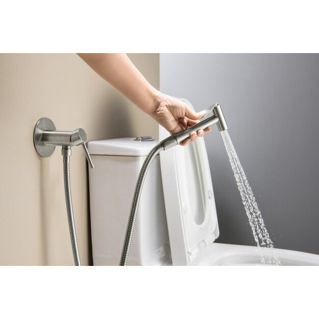 Potinkinis bide maišytuvas su dušeliu BlueWater BOSTON BOS-BBP.040, nikelio 1