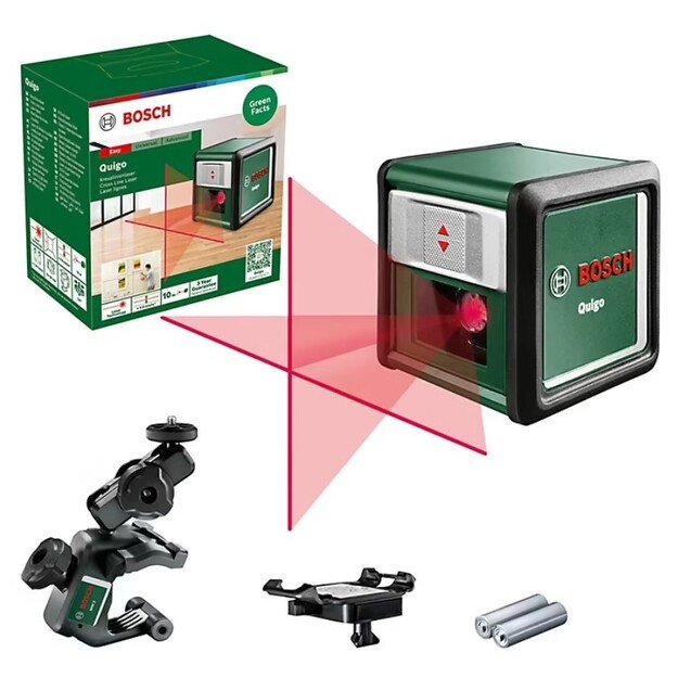 Kryžminis lazerinis nivelyras Bosch Quigo - 0603663503 1