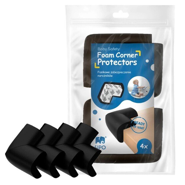 Baldų kampų apsaugos Sipo SBS-T11-F2E, juoda