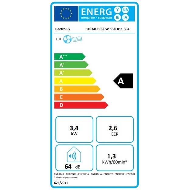 Nešiojamas oro kondicionierius Electrolux Comfort 600, BTU 12000, EXP34U339CW 4