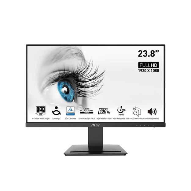 LCD Monitor|MSI|PRO MP243X|23.8 |Business|Matte|Panel IPS|1920x1080|16:9|100Hz|4 ms|Speakers|PROMP243X