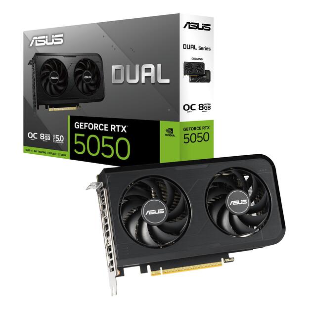 Graphics Card|ASUS|NVIDIA GeForce RTX 5050|8 GB|GDDR6|128 bit|PCIE 5.0 16x|Dual Slot Fansink|DUAL-RTX5050-O8G