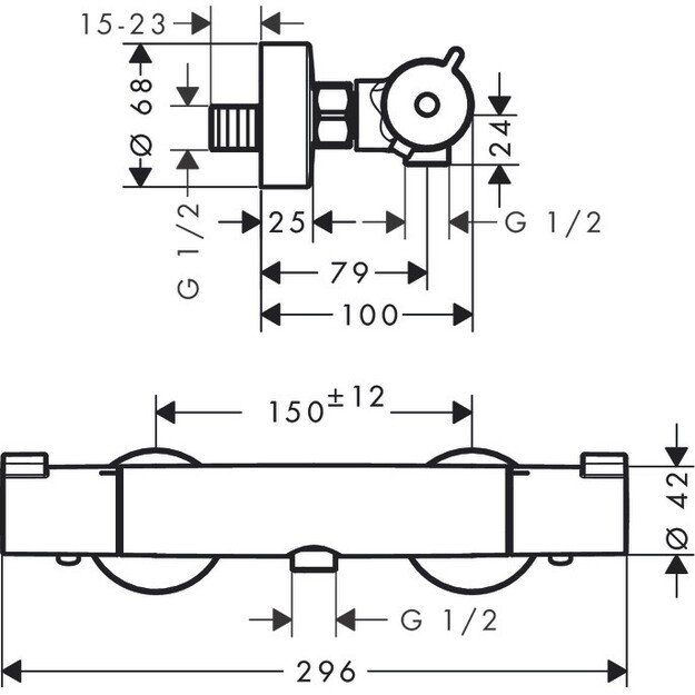 Termostatinis du&scaron;o mai&scaron;ytuvas Hansgrohe Ecostat 13211000 1