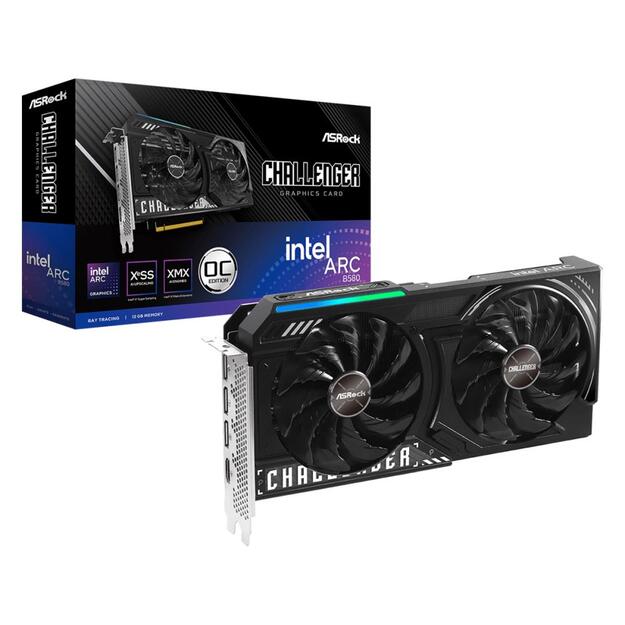 Graphics Card|ASROCK|Intel Arc A580|12 GB|GDDR6|192 bit|PCIE 4.0 8x|GPU 2740 MHz|Dual Slot Fansink|1xHDMI|3xDisplayPort|B580CL12GO