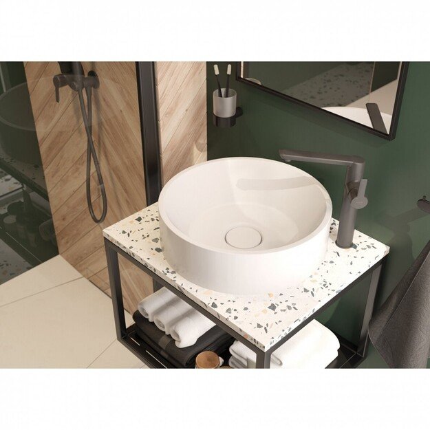 Aukštas praustuvo maišytuvas Deante Arnika, BQA_D20K, titano 2