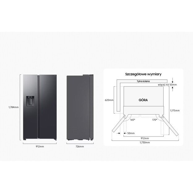 Šaldytuvas Samsung RS70F65KEFEO 5