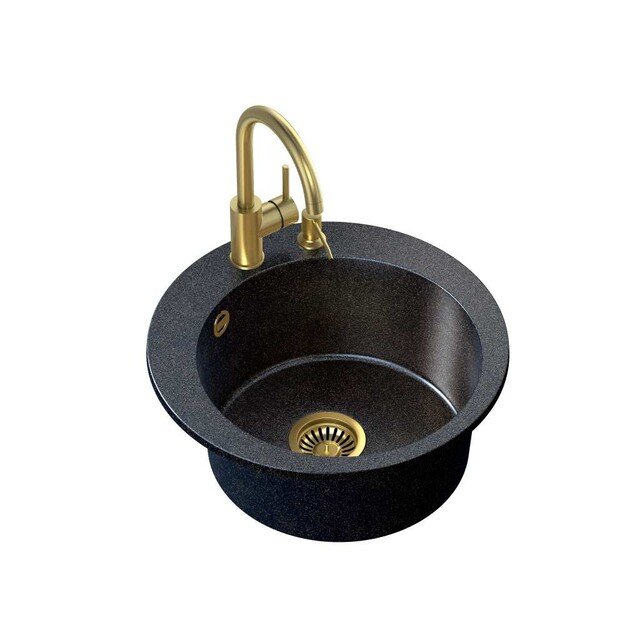 Virtuvės plautuvė su dozatoriumi ir maišytuvu Quadron ART JAMES 210, ART5151G1BP_3323502_PVDBSG1_D, 3