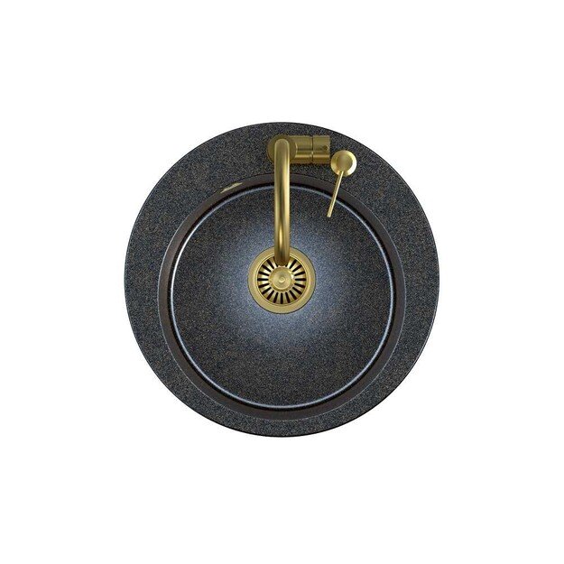 Virtuvės plautuvė su dozatoriumi ir maišytuvu Quadron ART JAMES 210, ART5151G1BP_3323502_PVDBSG1_D, 1