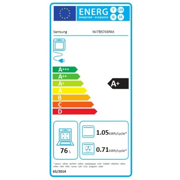Įmontuojama dviguba orkaitė Samsung NV7B5745PAK 2