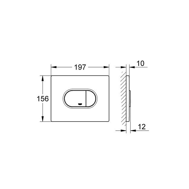WC vandens nuleidimo mygtukas GROHE Arena Cosmopolitan 38858000 1