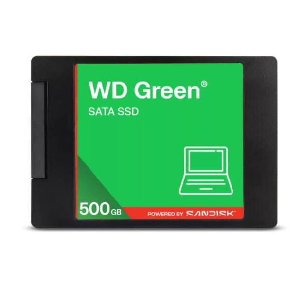 SSD|WESTERN DIGITAL|Green|500GB|3D NAND|Read speed 545 MBytes/sec|2,5 |MTBF 2000000 hours|WDS500G5G0A