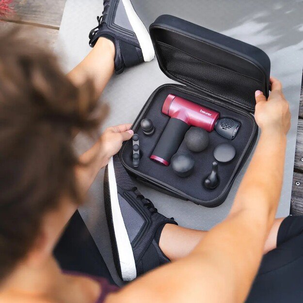 Masažuoklis Beurer MG 195 Hot  amp Cold Limited Edition, juodas/raudonas 5