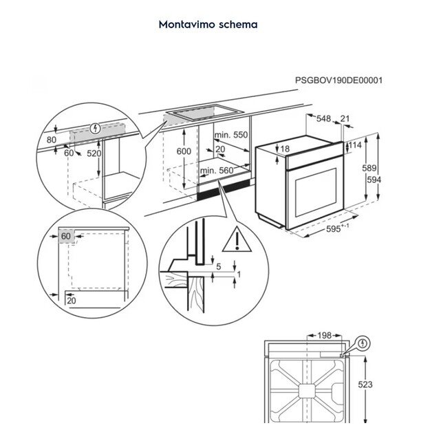 Įmontuojama orkaitė Electrolux LOC9P3XZ 2
