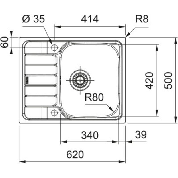 Virtuvės plautuvė Franke Spark SKX 611-62, 101.0714.948 2