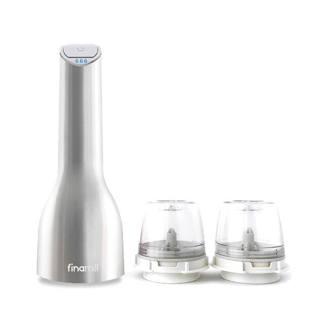 Įkraunamas prieskonių malūnėlis FINAMILL, su dviem FINAPOD Pro Plus antgaliais, SST