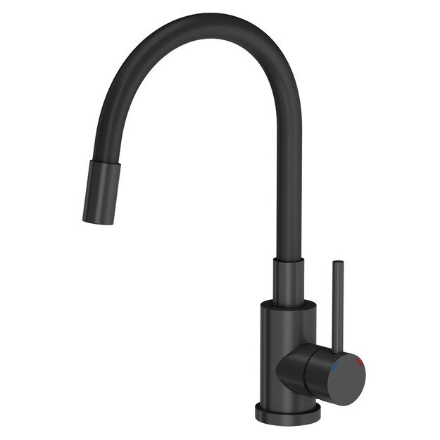 Plautuvė su maišytuvu ir dozatoriumi Quadron READY SMART VERY BLACK, TQ6244RSBLM 4