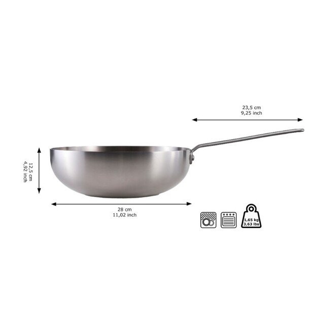 Nerūdijančio plieno WOK keptuvė Skottsberg 28cm 1