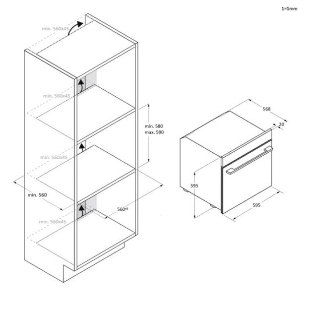 Orkaitė Candy CA6 NP3T3HTB 5