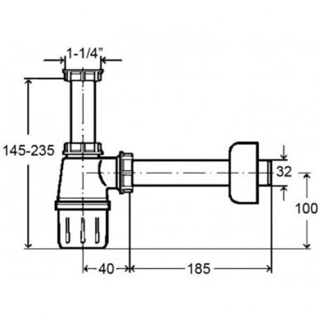 Praustuvo sifonas su vamzdžiu VIEGA 108694 1
