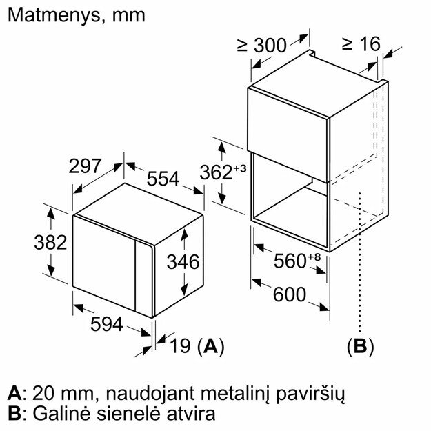 Įmontuojama mikrobangų krosnelė Neff HLAWD23G0 6