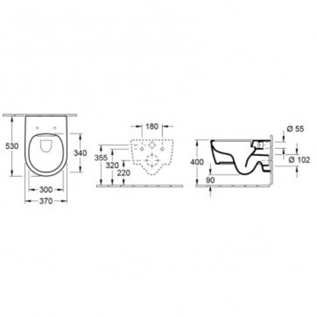 Pakabinamas klozetas su Rimless ir Soft close dangčiu Villeroy 5656RS01 1
