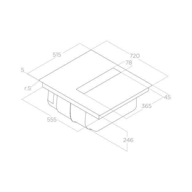 Indukcinė kaitlentė su integruotu gartraukiu ELICA NIKOLATESLA FIT BL/A/72 2