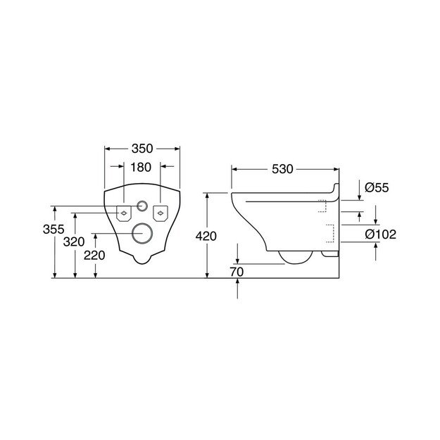 Pakabinamas unitazas Gustavsberg Estetic 8330 GB1183300R1030, su dangčiu 2