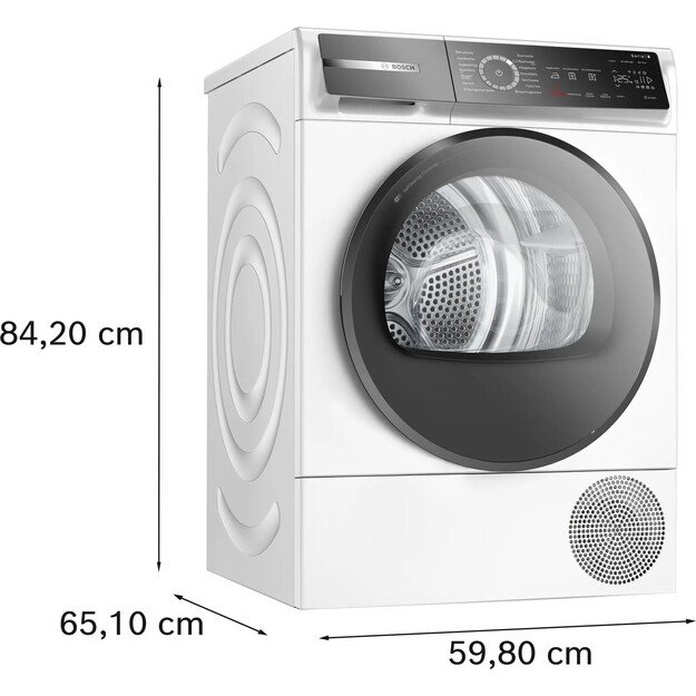 Džiovyklė su &scaron;ilumos siurbliu BOSCH 8 serijos, WQB245B40, 9 kg 4