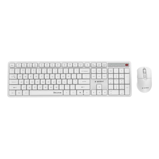 KEYBOARD +MOUSE WRL ENG/WHITE KBS-WMS-01-W GEMBIRD