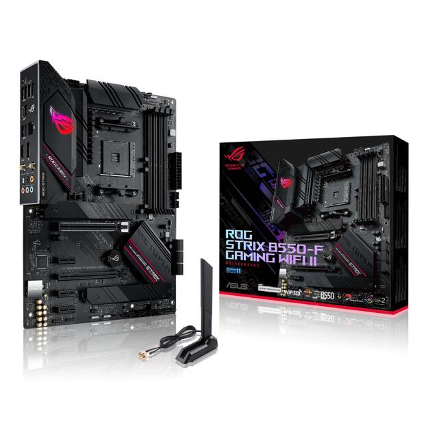 Mainboard|ASUS|AMD B550|SAM4|ATX|Memory DDR4|Memory slots 4|3xPCI-Express 3.0 1x|1xPCI-Express 3.0 4x|1xPCI-Express 4.0 16x|2xM.2|1xHDMI|1xDisplayPort|2xAudio-In|3xAudio-Out|2xUSB 2.0|5xUSB 3.2|1xUSB type C|1xOptical S/PDIF|1xRJ45|2xRF-Out|STRIXB550-FGAMW
