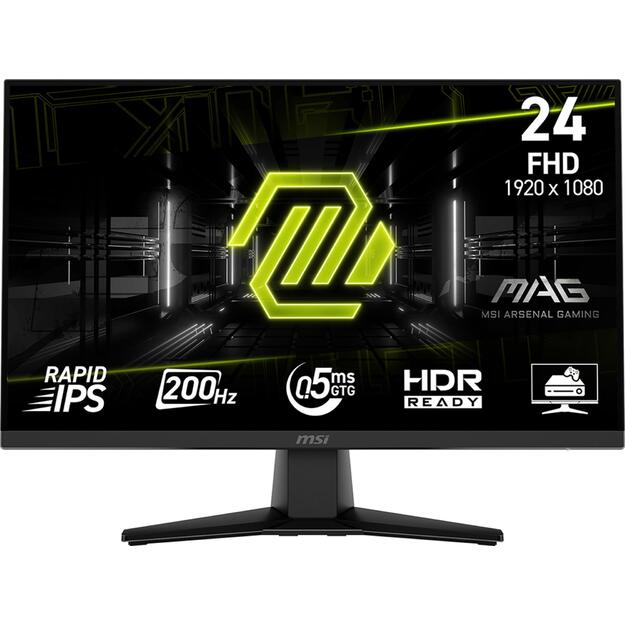 LCD Monitor|MSI|MAG 242F|23.8 |Gaming|Matte|Panel IPS|1920x1080|16:9|200Hz|0.5 ms|Colour Black|MAG242F