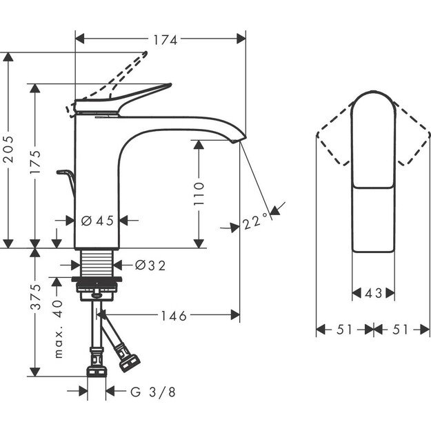 Praustuvo mai&scaron;ytuvas Hansgrohe Vivenis 110, 75020000, chromo 1