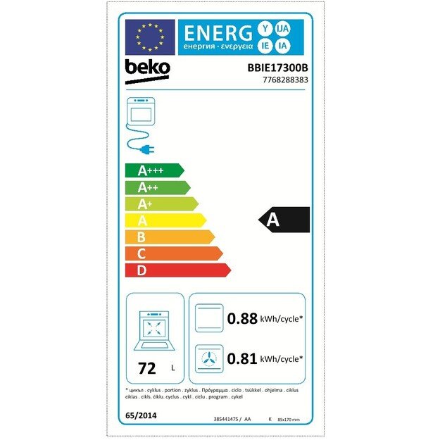 Įmontuojama orkaitė Beko BBIE17300B 2