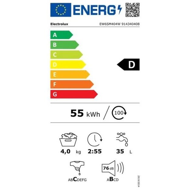 Skalbimo ma&scaron;ina ELECTROLUX EW6SM404W 8