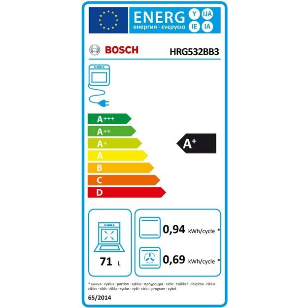 Įmontuojama orkaitė Bosch HRG532BB3 1