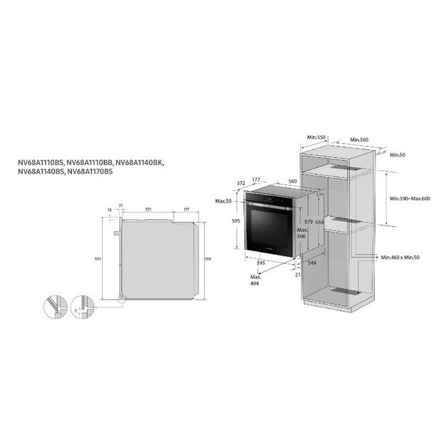Orkaitė Samsung NV68A1140BK/OL 1