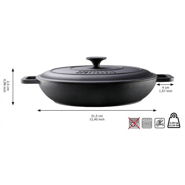 Ketaus puodas su dangčiu Skottsberg skillet 3l