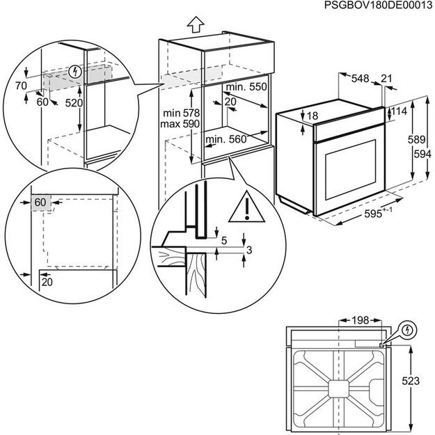 Įmontuojama orkaitė Electrolux EOE5C71Z