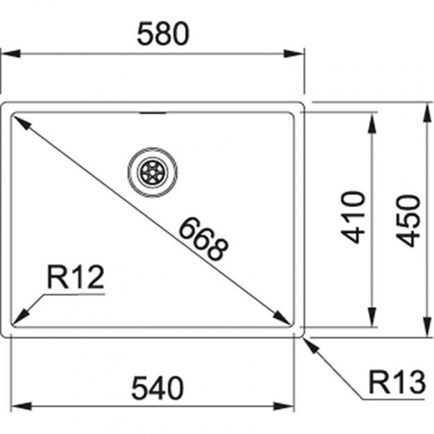 Plautuvė Franke Box BXX 110-54/ BXX 210-54 (127.0375.278)