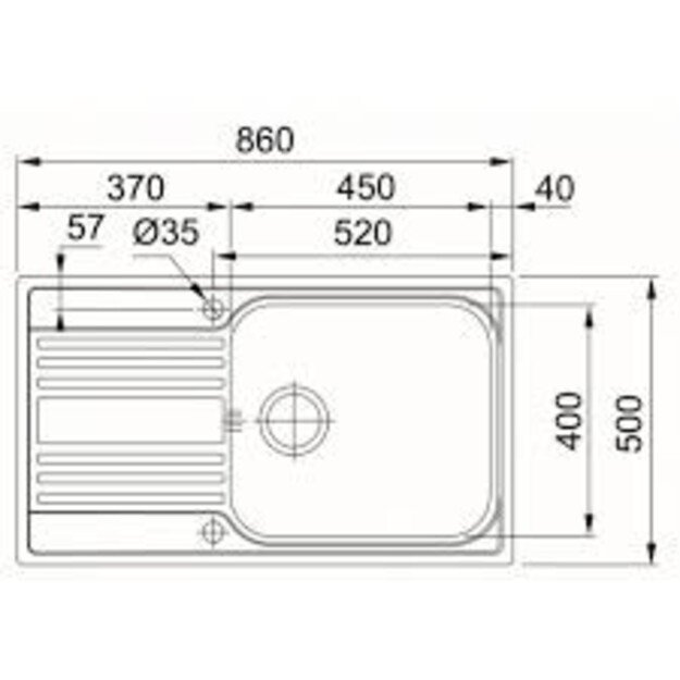 Plieninė plautuvė Franke Rapid RPX 611-86XL 101.0498.889