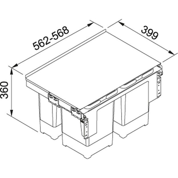 Šiukšliadėžė FRANKE Sorter Garbo 60-4, 121.0200.676