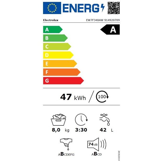 Skalbyklė ELECTROLUX EW7F348AW