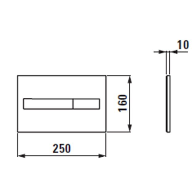 WC klavišas Laufen LIS Dual Flush, baltas 8956610000001