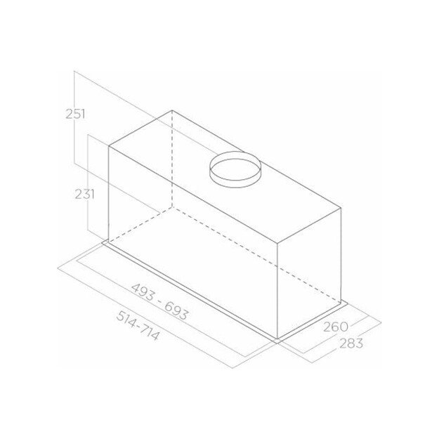 Įmontuojamas gartraukis Elica FOLD S IX/A/72, PRF0181963