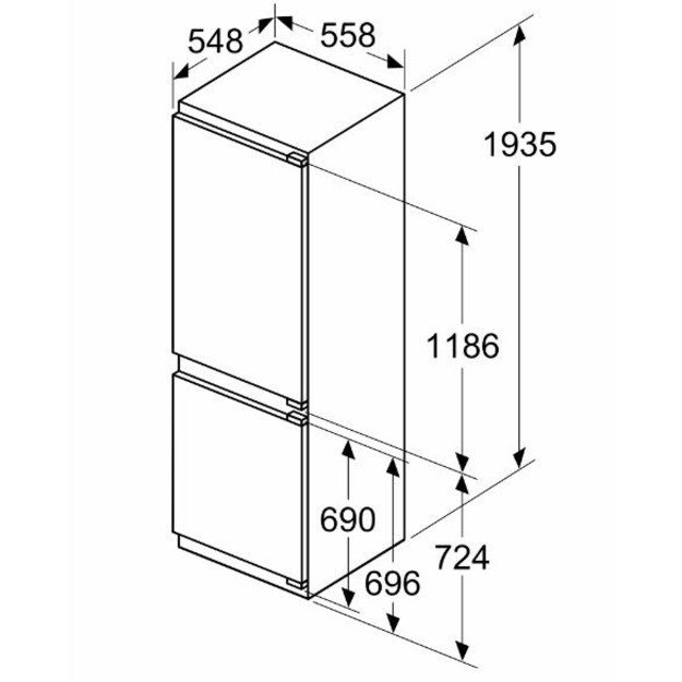 Įmontuojamas šaldytuvas Bosch KIN96VFD0