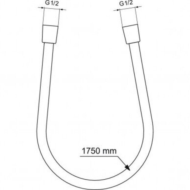 Žarna Ideal Standard 1750 mm matinė juoda BE175XG